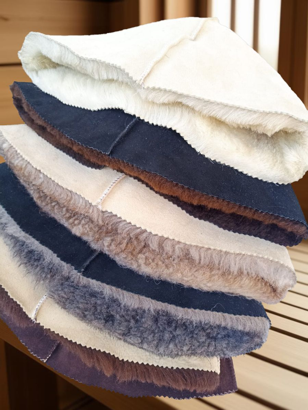 Шапка из натуральной овчины для бани и сауны Премиум, профессиональная банная шапка, колпак для бани АРХАР