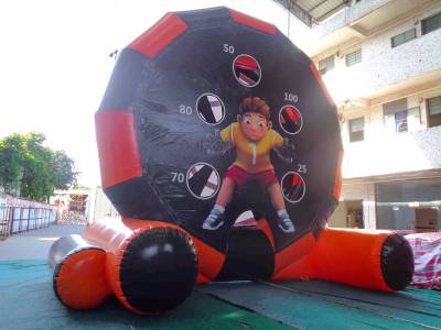 Надувной герметичный дартс «Футбол-Двойной» диаметр 4,5 м, размер 4,5х3х4,5 м