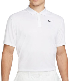 Мужское теннисное поло Nike Court Dri-Fit Pique Polo M - белый