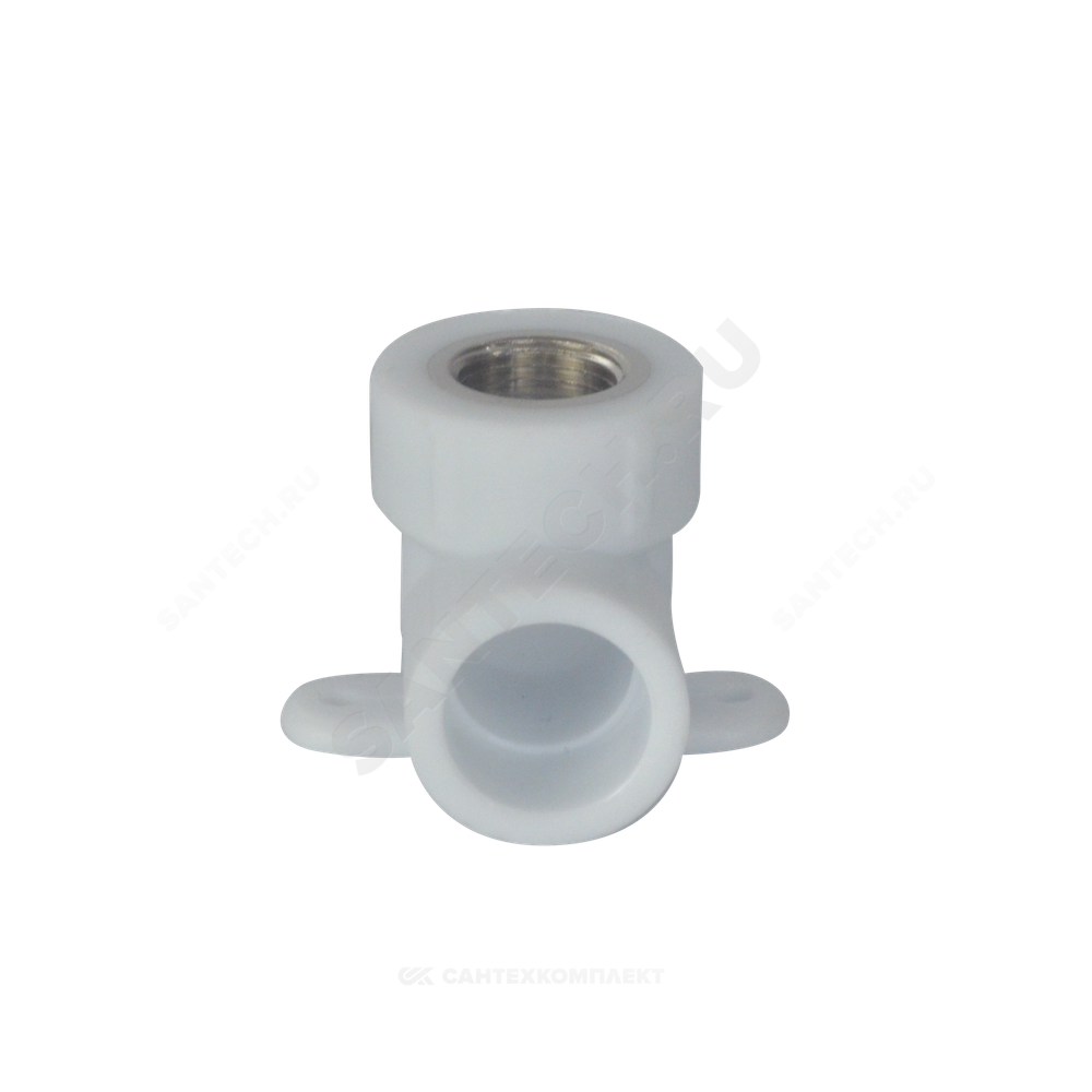 Угольник PP-R комбинированный белый Дн 25х3/4" ВР с креплением PRO VALFEX 10120125-PRO