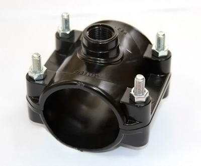 Седелка с внутр. труб. резьбой 75 х 1" 4 болта Полиэтилен Политэк