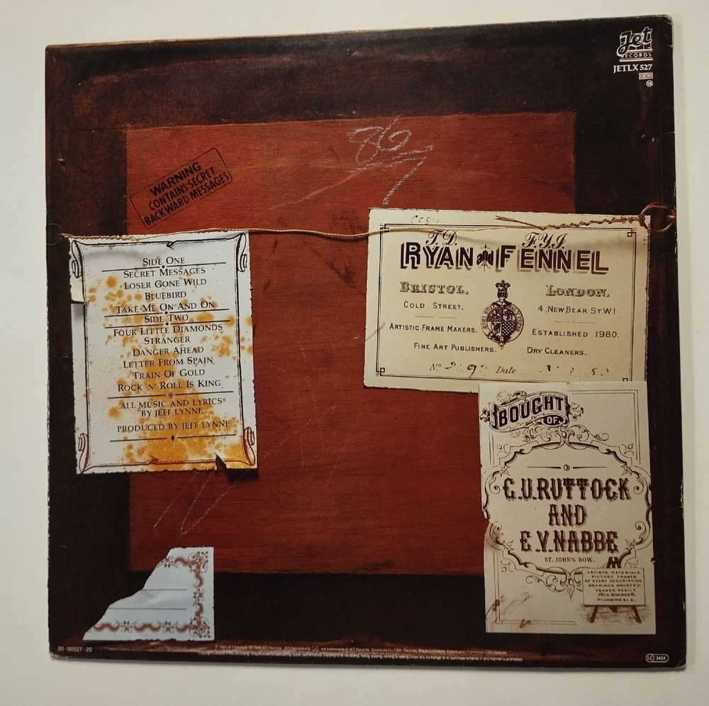 Винтажная виниловая пластинка LP ELO Electric Light Orchestra Secret Messages (Holland 1983)