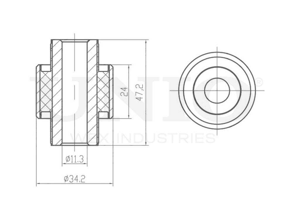 Сайлентблок внутренний переднего верхнего рычага UNIO RMP-20274