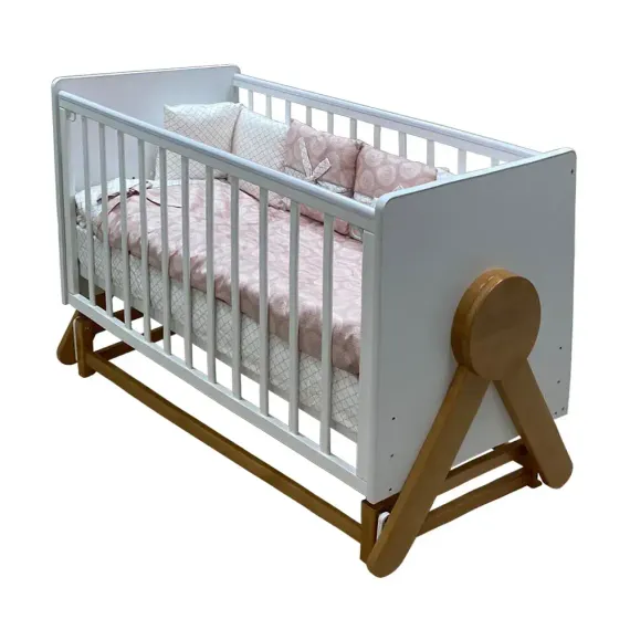 Детская кроватка на маятнике Incanto Iris Белый/дуб