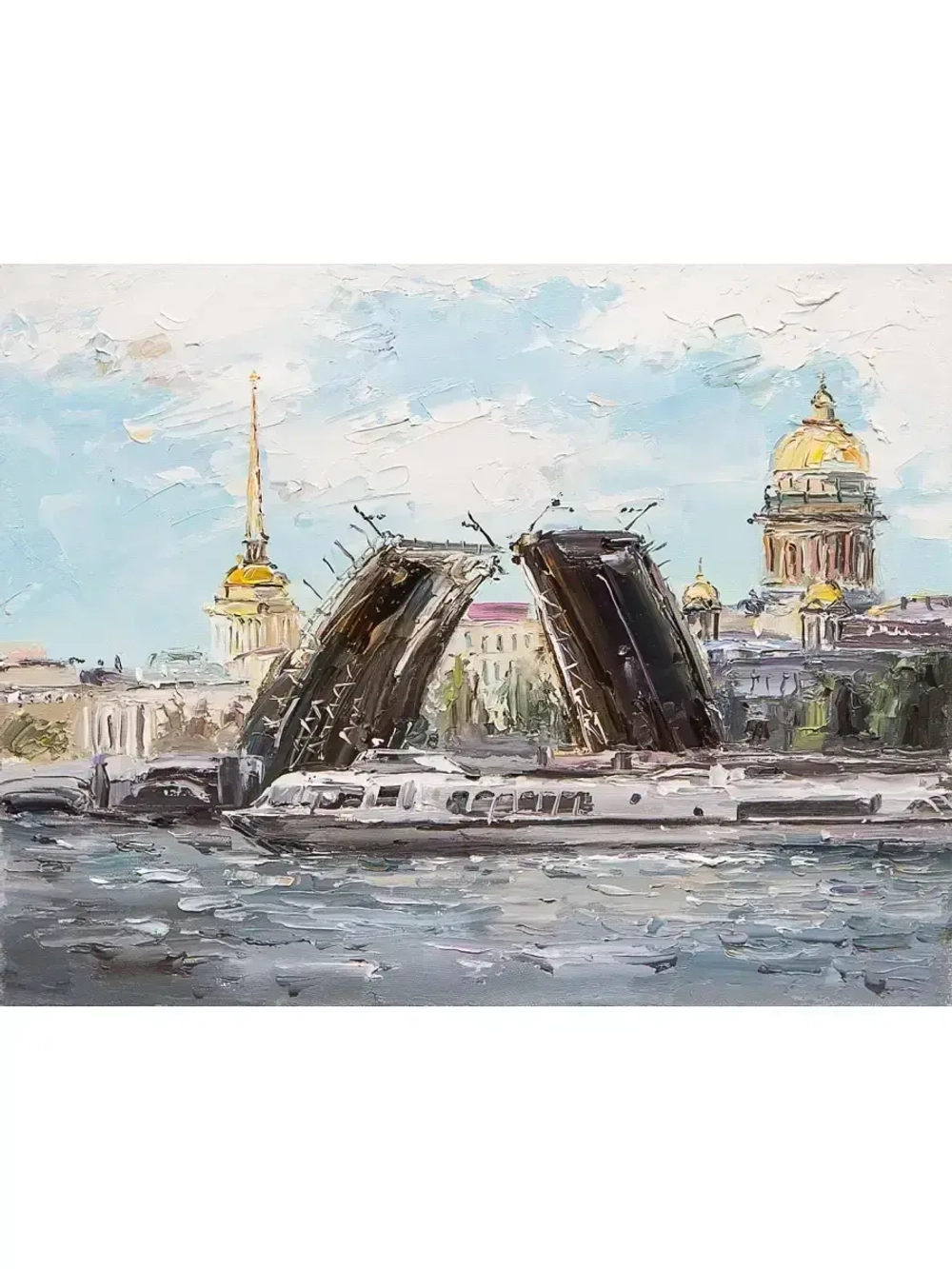 Картина маслом г. Санкт-Петербург Ларкина (без рамы)