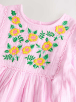 Блуза с вышивкой для девочки Next AC6-255, Розовый