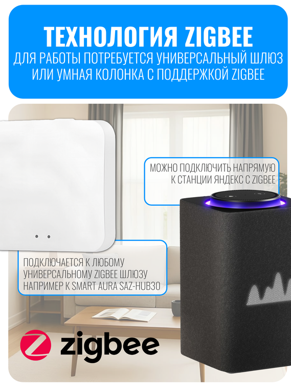 Умная ZigBee розетка с заземлением Smart Aura серия Classic с рамкой из стекла