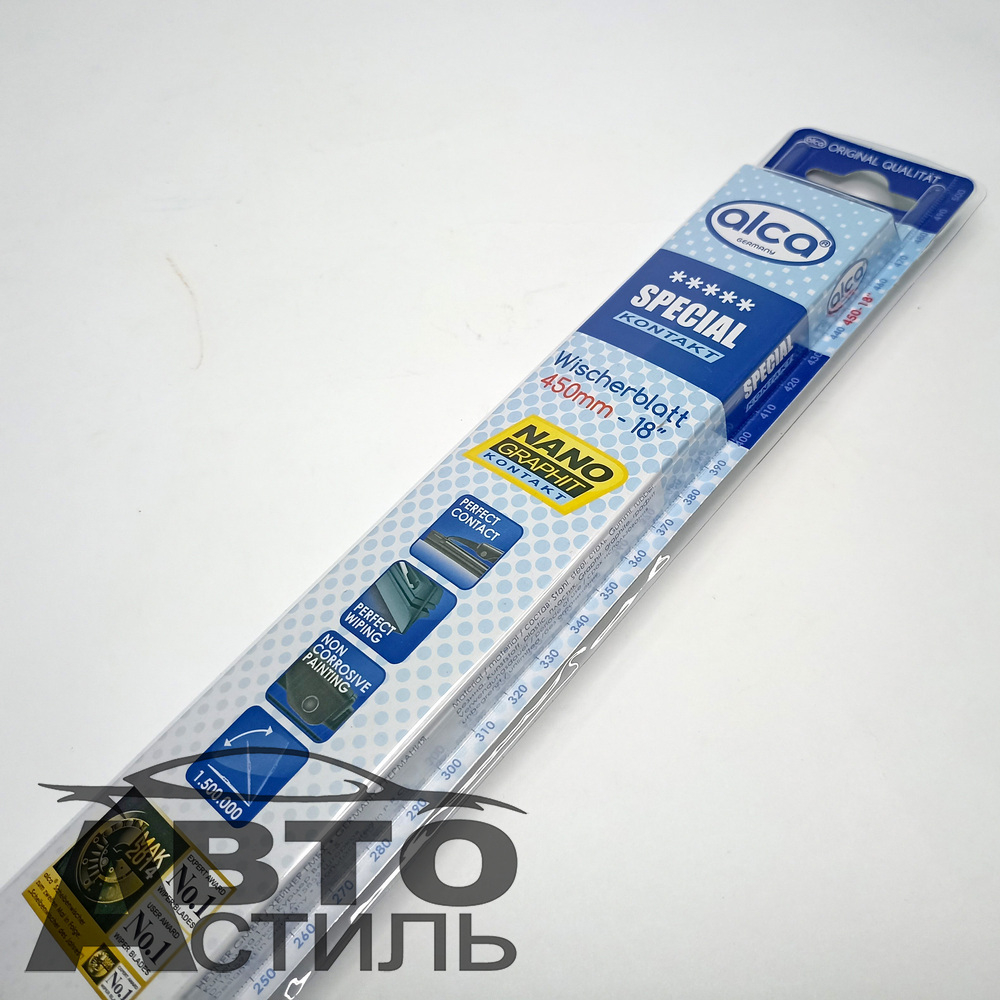 Щетка дворника 450мм  АЛКА Kontakt силикон/графит 150180