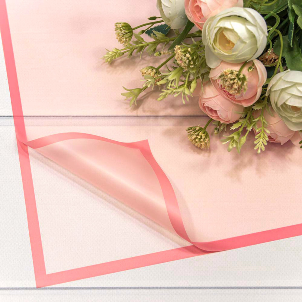 Пленка В листах 20 шт 58 х 58 см с рамкой (Розовый)