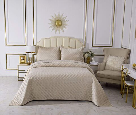 Покрывало 240х260 и 2 наволочки 50х70 Sofi De MarkO Натаниэль Крем