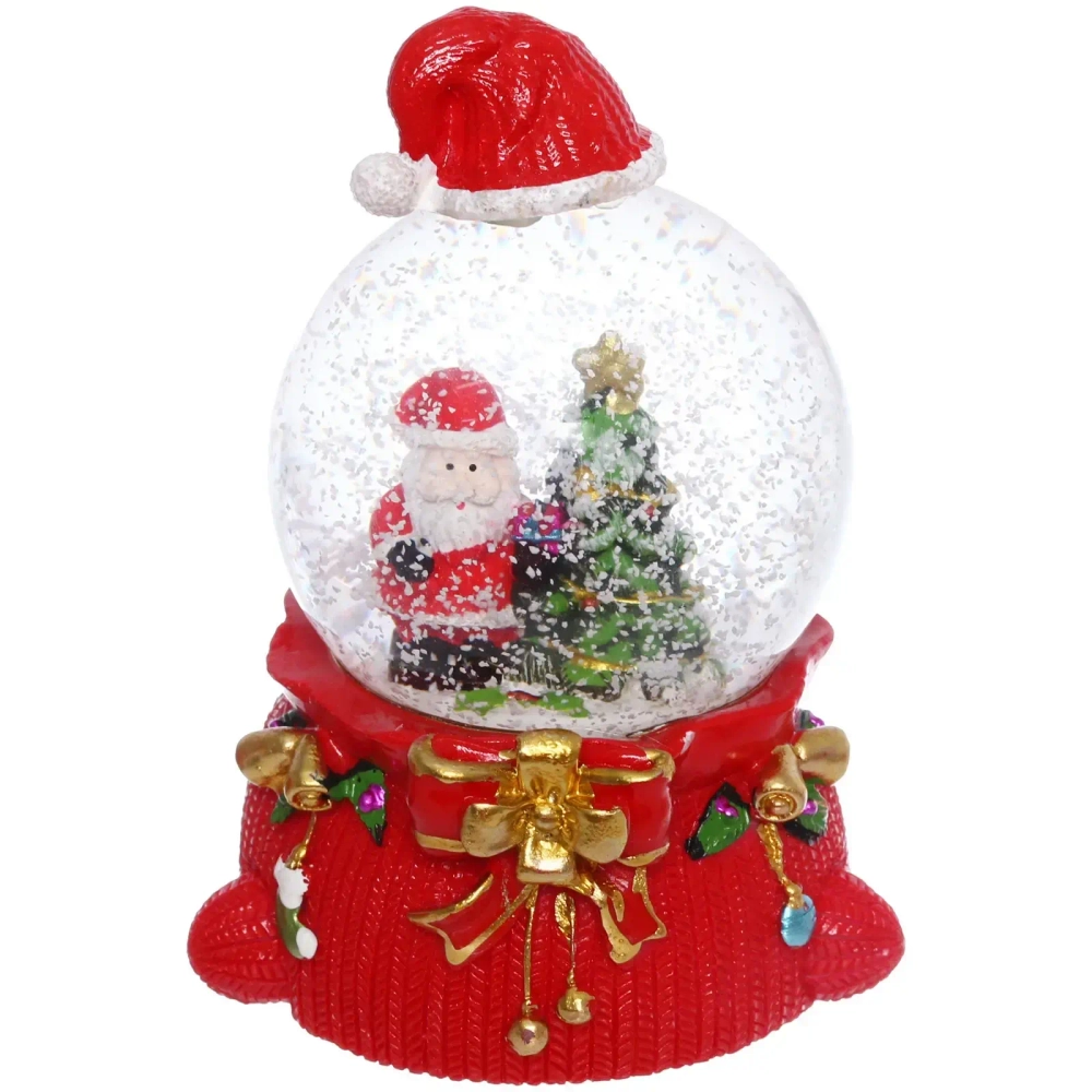 Сувенир Снежный шар «Украшаем Елочку» 6.5*7*13 см (с подсветкой), микс
