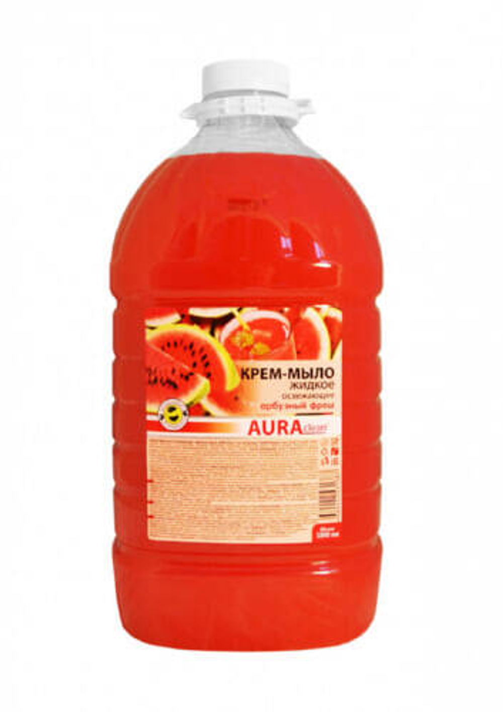 Мыло-крем  жидкое Аура Освежающий арбузный фреш 5,0 л.