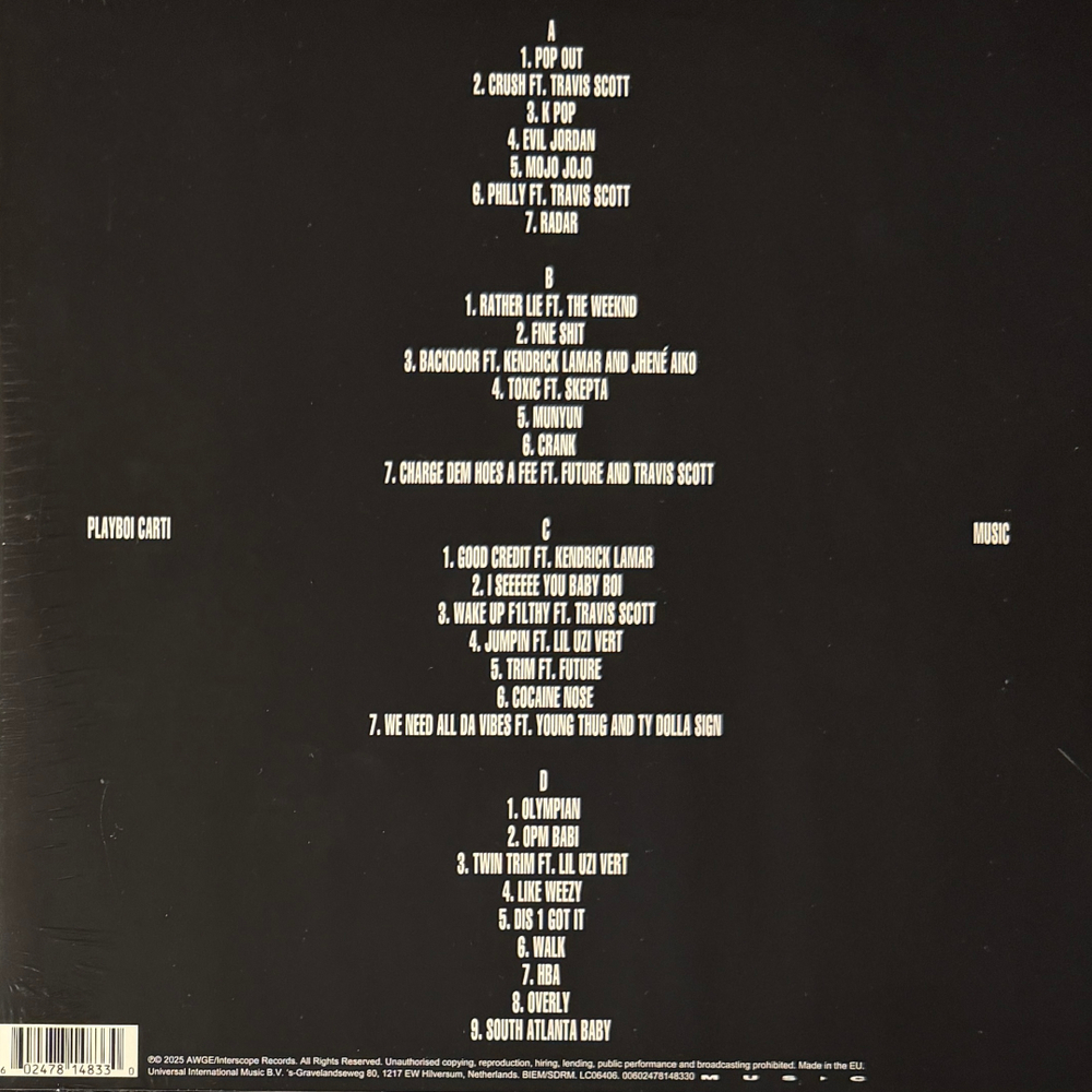 Виниловая пластинка Playboi Carti – Music 2LP