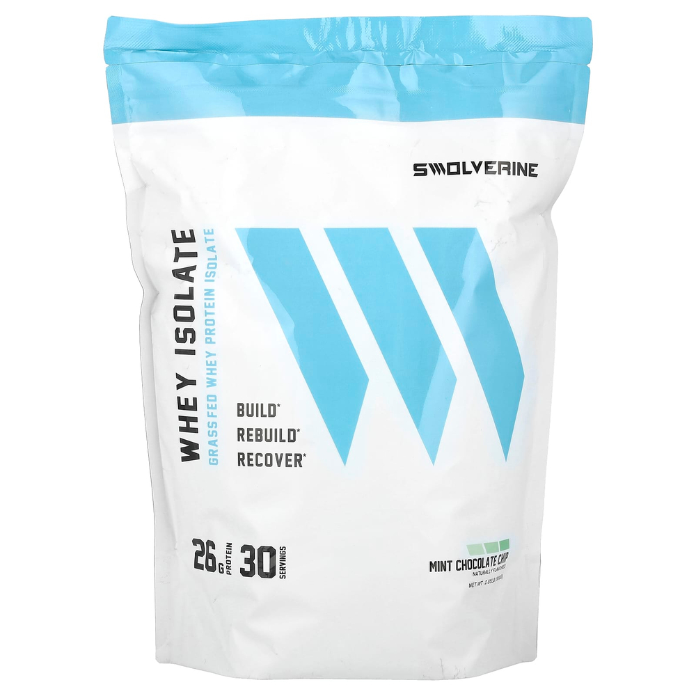 Swolverine, Изолят сыворотки, мятная шоколадная крошка, 930 г (2,05 фунта)