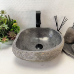 Каменная раковина из речного камня RS-63567 (38*34*15) 0122