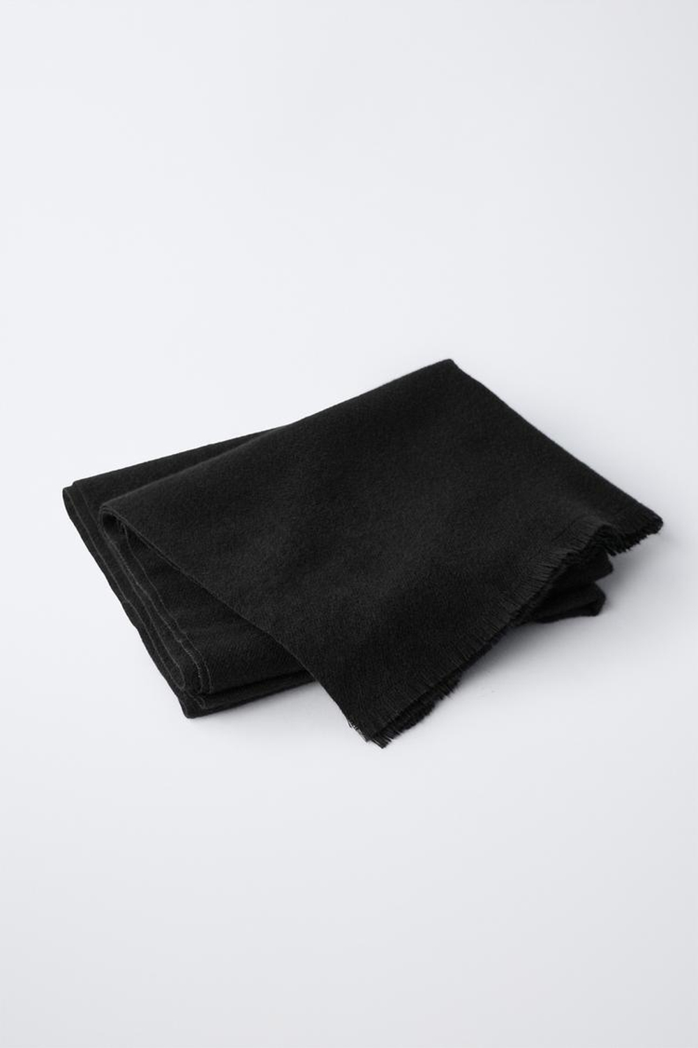 ZARA ШАРФ ИЗ МЯГКОЙ ТКАНИ, ЧЕРНЫЙ