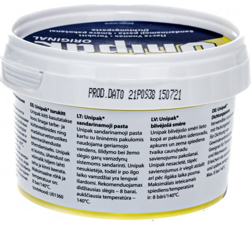 Паста уплотнительная Unipak 360 г (вода, пар)