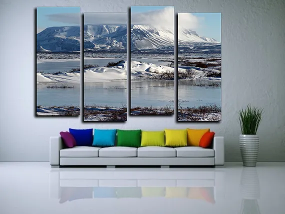 Модульная картина "Горный мираж"