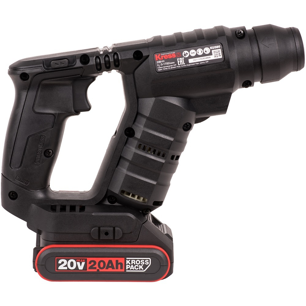Перфоратор KRESS KU380 20V 2,0Ач кейс