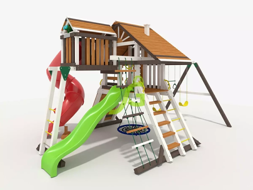 Детская площадка премиум с горкой трубой