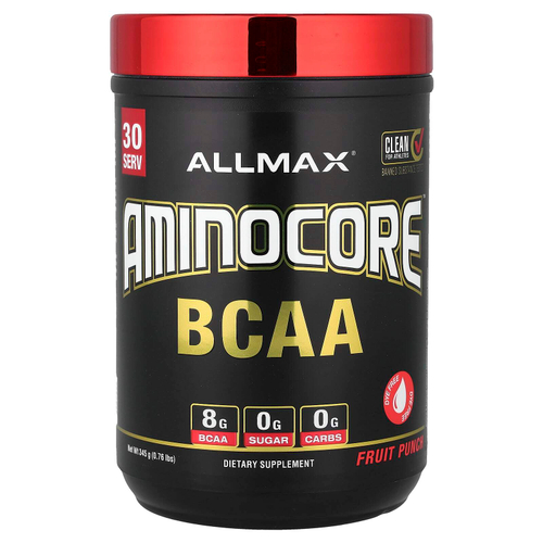 ALLMAX, AMINOCORE™ BCAA, со вкусом фруктового пунша, 345 г (0,76 фунта)