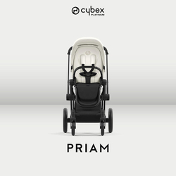Коляска 3 в 1 Cybex Priam IV Matt Black complete и автокресло Cloud T i-Size Mirage Grey Plus Off White