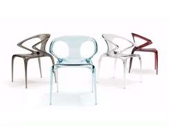 Стул Ava прозрачный янтарный