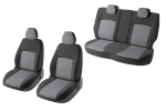 Чехлы на сиденья Citroen C4 2011- ;жаккард сплошная спинка серые
