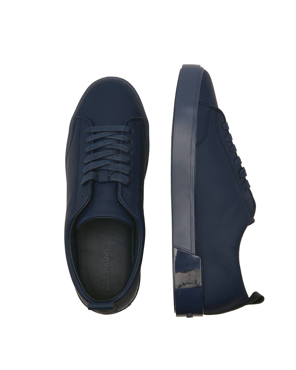 Кожаные кроссовки low top lace up Calvin Klein - темно-синий(HM0HM00677)