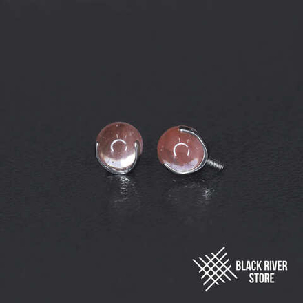 Ball 3-Prongs 4мм Red Smelting Quartz