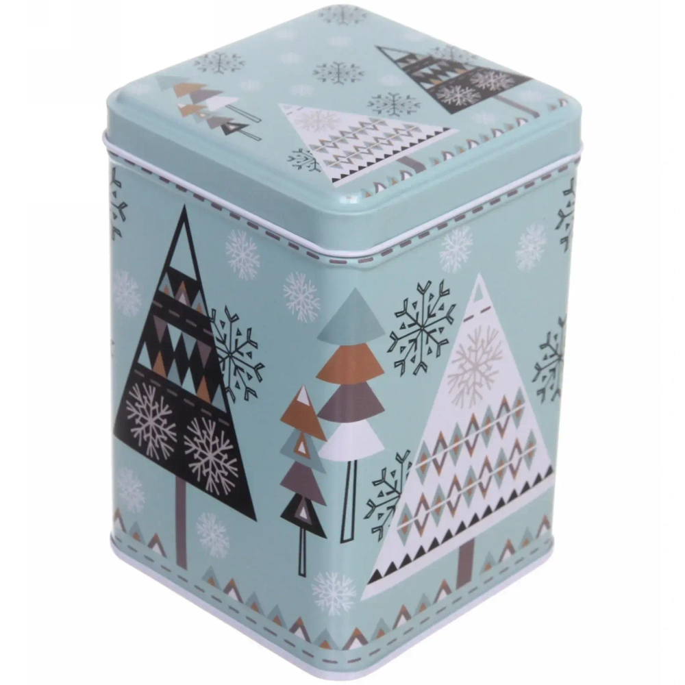 Банка жестяная «Снежинка» 450мл 7*7*10,5см