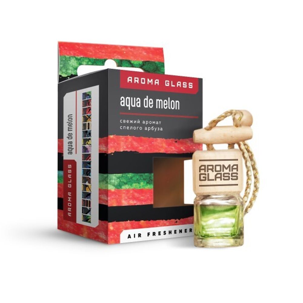 Ароматизатор подвесной  Aroma Glass  Aqua de Melon (аромат спелого арбуза) (FOUETTE)