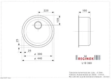 Мойка Reginox R18 390 OKG lux из нержавеющей стали, Ø39х16 см