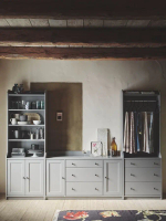 Открытый шкаф - HAUGA IKEA/ХАУГА ИКЕА, 46х70х199 см, серый