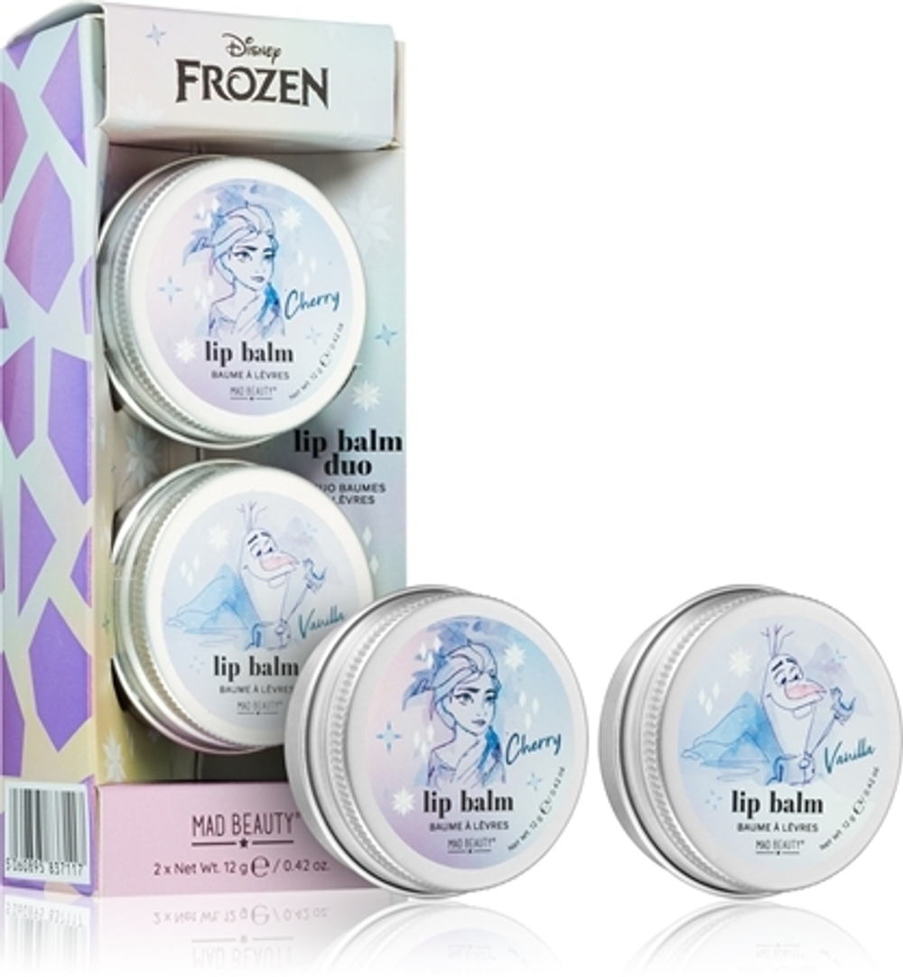 Mad Beauty Frozen Питательный и увлажняющий двойной бальзам для губ