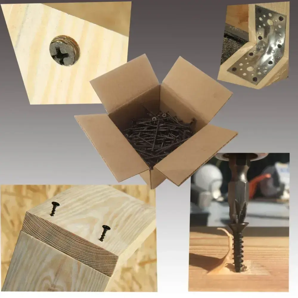 Саморезы по дереву, 3,5мм*41мм, черный, 0,5кг, 204 штуки