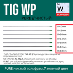 Вольфрамовые сварочные электроды для аргонодуговой сварки SVARGON TIG WP D4.0мм 10шт.
