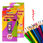 Карандаши 24цв. "Милашки" в коробке 7303К-24 (J.Otten)