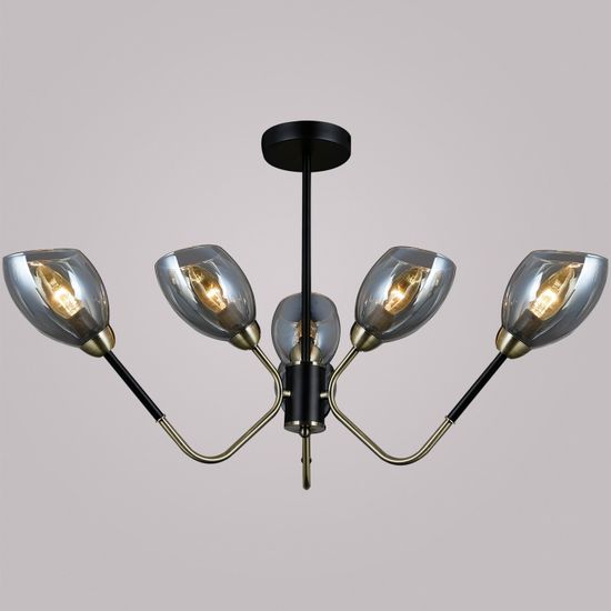 Люстра потолочная ILLUMICO E14 IL9960-6CSQ-79 BK AB