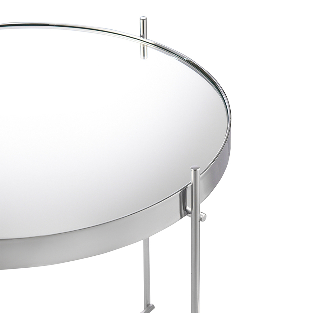 Столик josen, D43 см, серебряный/хром