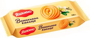 ПЕЧЕНЬЕ KDV ЯШКИНО СДОБНОЕ ВАНИЛЬНОЕ КОЛЬЦО 180ГР