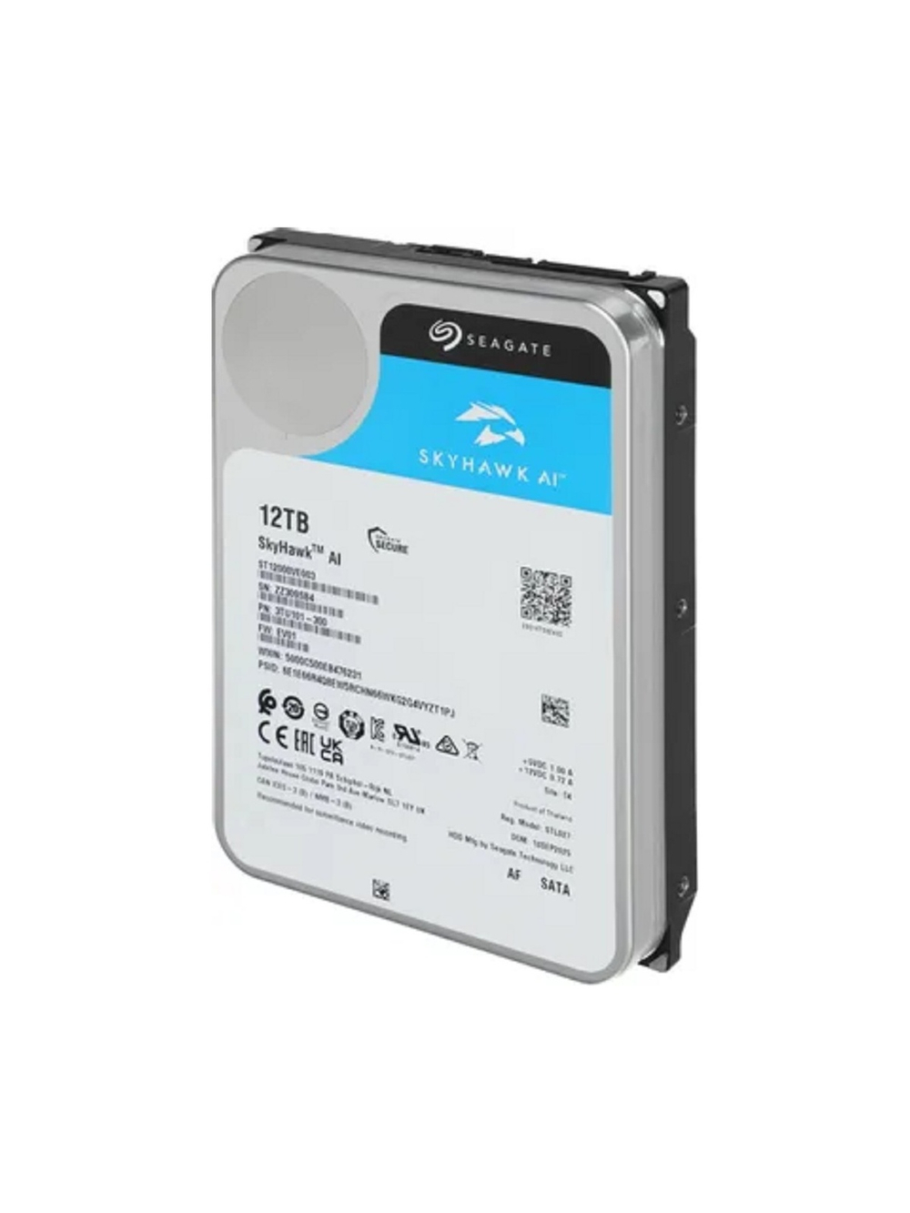 12TB Seagate SkyHawkAl (ST12000VE003) {SATA 6 Гбит/с, 7200 rpm, 256 mb buffer, для видеонаблюдения}