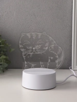 Светильник "Толстый кот" LED RGB от сети RISALUX 9,5х16,7х16