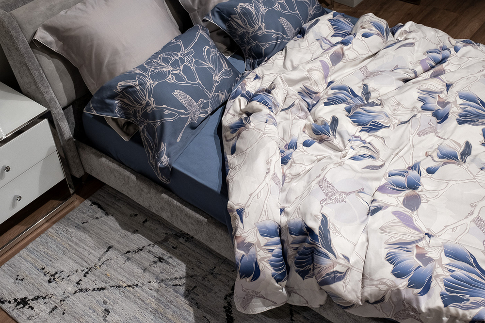 Простыня 270х280 Garda Decor синяя