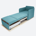 Кресло-кровать "Миник" с подлокотниками Candy 07 (голубой), купон "Хаски"