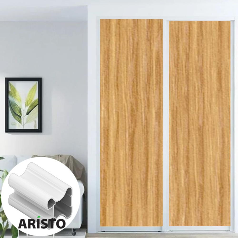 Дверь-купе ARISTO Н, ЛДСП LAMARTY, профиль белый глянец (17 цветов)