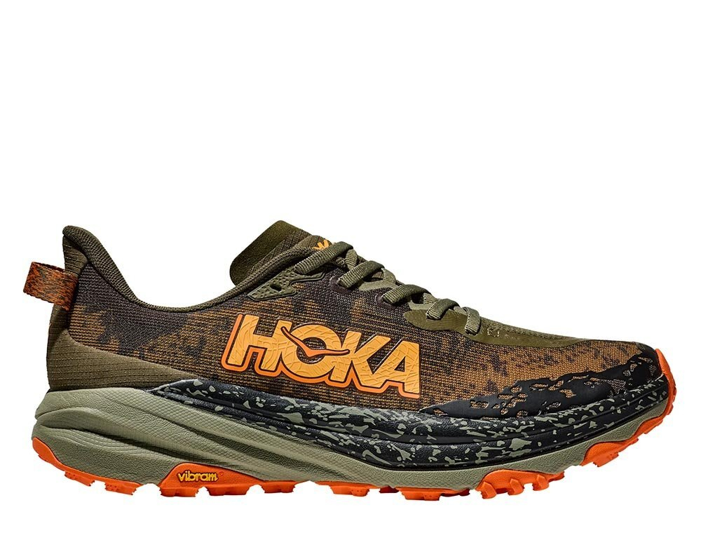 Кроссовки для бега мужские Hoka Speedgoat 6 Wide M Коричнево-Зеленые