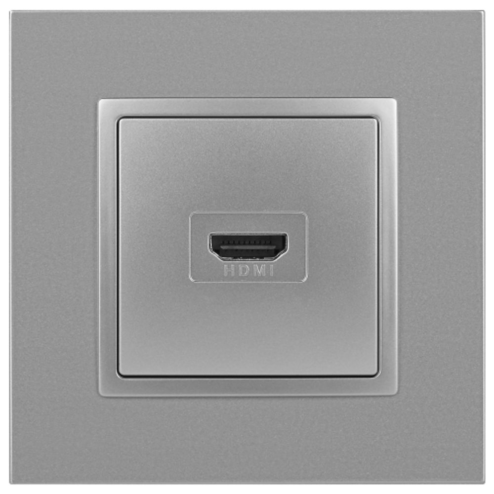 Розетка ЭРА Elegance 14-3114-03 HDMI IP20 алюминий | Эра Elegance