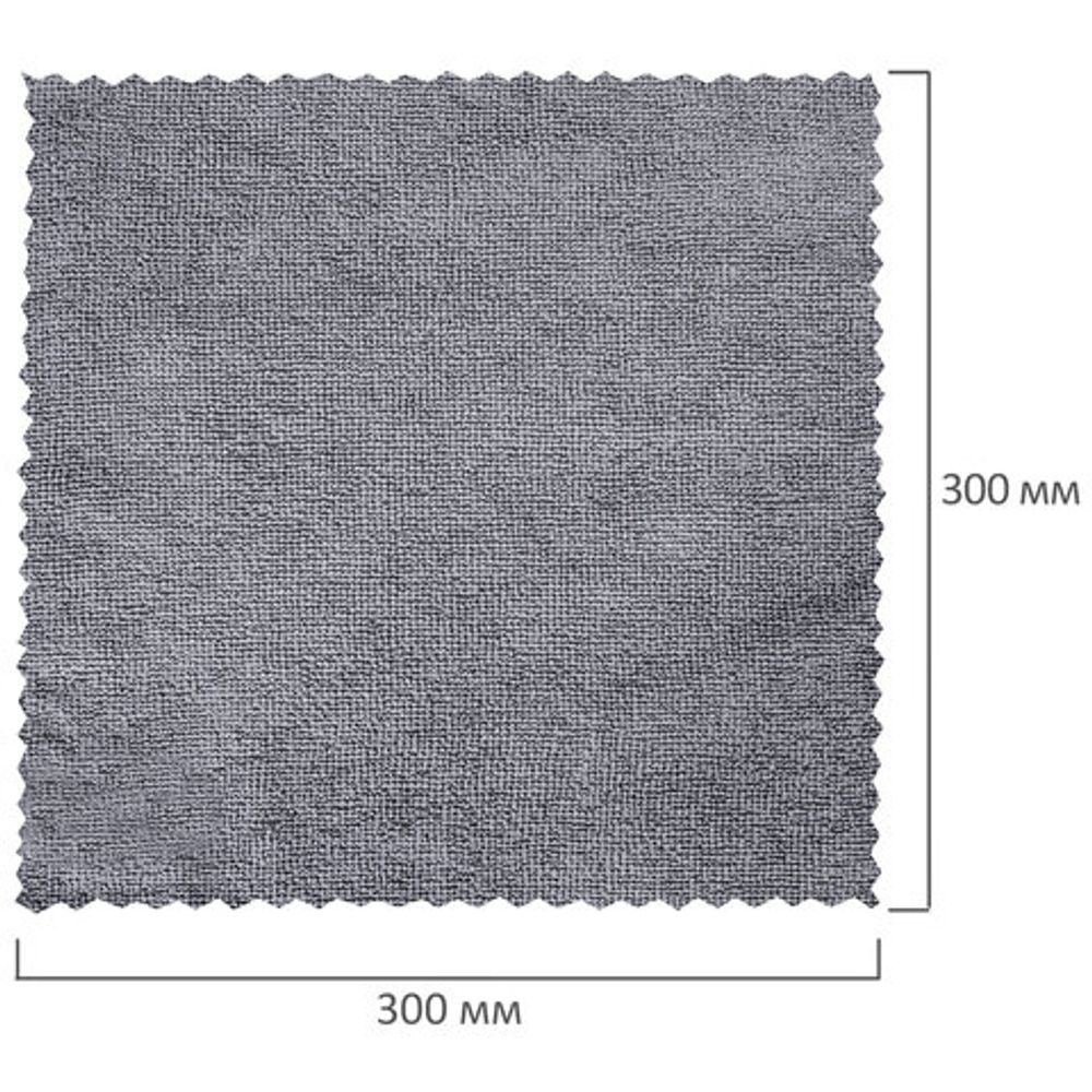 Салфетки из МИКРОФИБРЫ 30х30 см, GRAY & BLACK, big pack, КОМПЛЕКТ 10 штук, 180 г/м2, LAIMA HOME, 700610