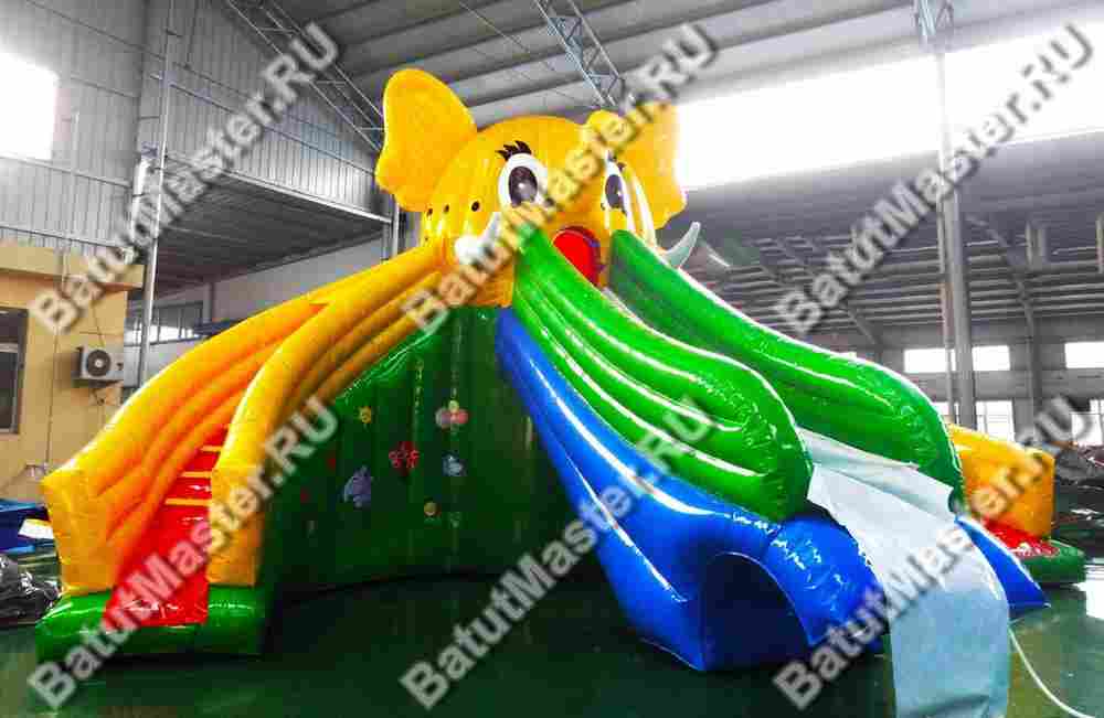 Водная надувная горка «Слоник на воде», 9×8×6 м